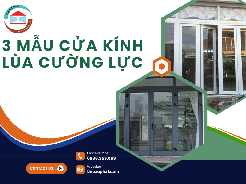 3 mẫu cửa kính lùa cường lực