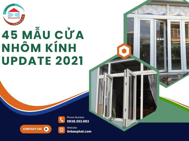 45 Mẫu cửa nhôm kính update 2021
