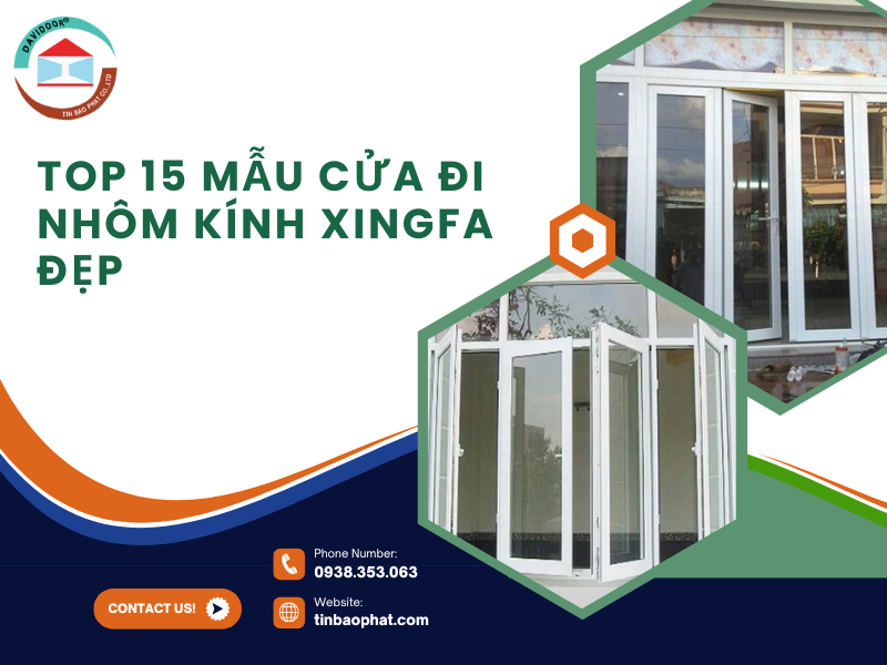 Top 15 mẫu cửa đi nhôm kính Xingfa đẹp